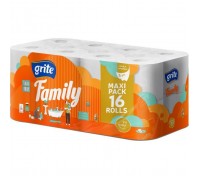 Туалетний папір Grite Family 3 шари 16 рулонів (4770023141115)