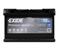 Акумулятор автомобільний EXIDE PREMIUM 72A (EA722)