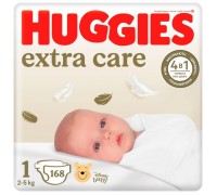 Підгузки Huggies Extra Care Розмір 1 (2-5 кг) M-Pack 168 шт (5029054234747/5029053549620)