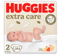 Підгузки Huggies Extra Care 2 (3-6 кг) M-Pack 164 шт (5029054234778_5029053549637)