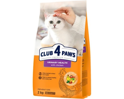Сухий корм для кішок Club 4 Paws Premium підтримка здоров'я сечовивідної системи 2 кг (4820215369411)