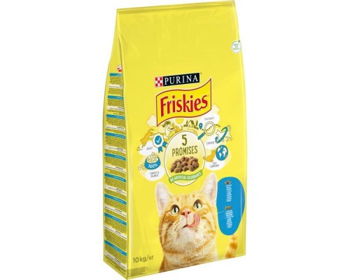 Сухий корм для кішок Purina Friskies зі смаком лосося й овочів 10 кг (5997204515469)