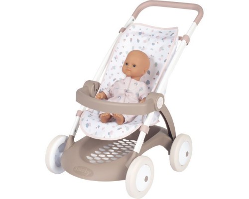 Коляска для ляльок Smoby Baby Nurse Прогулянка з кошиком Рожева пудра (254018)