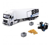 Спецтехніка Bburago Фура Mercedes-Benz Actros з навантажувачем (18-31471)