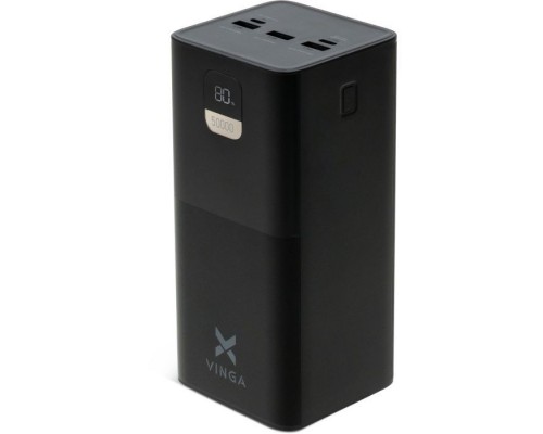 Батарея універсальна Vinga 50000 mAh 22.5W Display Black (VPBB5022)