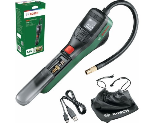 Автомобільний компресор Bosch EasyPump, 3.6V, 3Ah, 10.3 бар, 10 л/хв, 0.4кг (0.603.947.000)