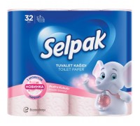 Туалетний папір Selpak Perfumed Пудра 3 шари 32 рулони (8690530324824)