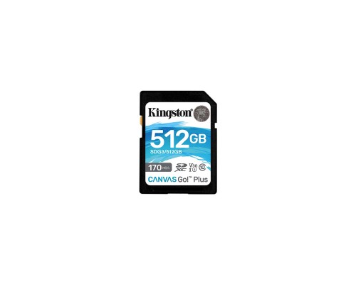 Карта пам'яті Kingston 512GB SDXC class 10 UHS-I U3 Canvas Go Plus (SDG3/512GB)