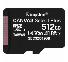 Карта пам'яті Kingston 512GB microSDXC class 10 UHS-I U3 V30 A1 Canvas Select Plus (SDCS2/512GBSP)