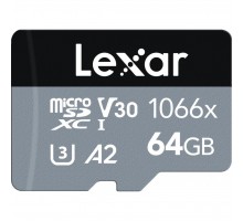 Карта пам'яті Lexar 64GB microSDXC class 10 UHS-I 1066x Silver (LMS1066064G-BNANG)