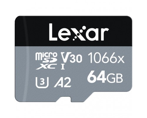 Карта пам'яті Lexar 64GB microSDXC class 10 UHS-I 1066x Silver (LMS1066064G-BNANG)