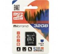Карта пам'яті Mibrand 32GB microSDHC class 10 UHS-I (MICDHU1/32GB-A)
