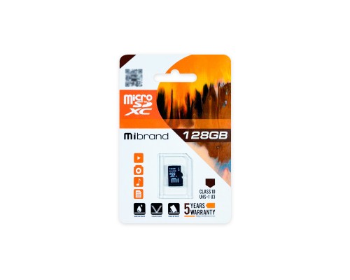 Карта пам'яті Mibrand 128GB microSDXC UHS-I U3 (MICDHU3/128GB)