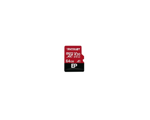 Карта пам'яті Patriot 64GB microSD class 10 UHS-I U3 V30 A1 (PEF64GEP31MCX)