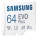 Карта пам'яті Samsung Miсro-SDXC memory card 64GB C10 UHS-I R130MB/s Evo Plus + SD (MB-MC64KA/EU)