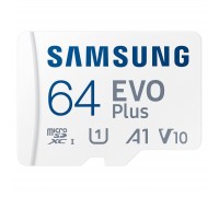 Карта пам'яті Samsung Miсro-SDXC memory card 64GB C10 UHS-I R130MB/s Evo Plus + SD (MB-MC64KA/EU)