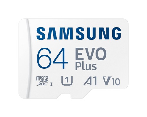 Карта пам'яті Samsung Miсro-SDXC memory card 64GB C10 UHS-I R130MB/s Evo Plus + SD (MB-MC64KA/EU)
