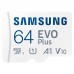 Карта пам'яті Samsung Miсro-SDXC memory card 64GB C10 UHS-I R130MB/s Evo Plus + SD (MB-MC64KA/EU)