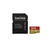 Карта пам'яті SanDisk 32GB microSDHC V30 A1 UHS-I U3 4K Extreme (SDSQXAF-032G-GN6MA)