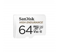 Карта пам'яті SanDisk 64GB microSDXC class 10 UHS-I U3 V30 High Endurance (SDSQQNR-064G-GN6IA)
