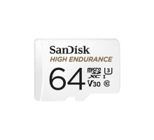 Карта пам'яті SanDisk 64GB microSDXC class 10 UHS-I U3 V30 High Endurance (SDSQQNR-064G-GN6IA)