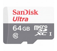 Карта пам'яті SanDisk 64GB microSD class 10 Ultra Light (SDSQUNR-064G-GN3MN)