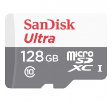 Карта пам'яті SanDisk 128GB microSDHC class 10 UHS-I Ultra (SDSQUNR-128G-GN3MA)