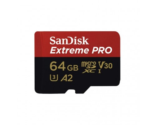 Карта пам'яті SanDisk 64GB microSDXC class 10 UHS-I U3 Extreme Pro V30 (SDSQXCU-064G-GN6MA)