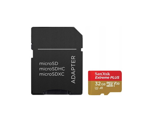 Карта пам'яті SanDisk 32GB microSD class 10 V30 Extreme PLUS (SDSQXBG-032G-GN6MA)