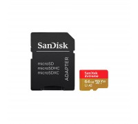 Карта пам'яті SanDisk 64GB microSD class 10 V30 Extreme PLUS (SDSQXBU-064G-GN6MA)