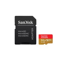 Карта пам'яті SanDisk 64GB microSD class 10 V30 Extreme PLUS (SDSQXBU-064G-GN6MA)