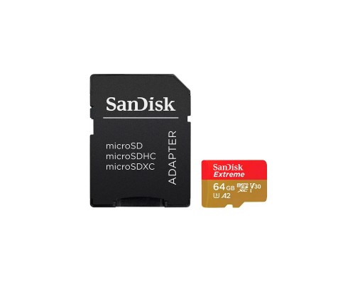 Карта пам'яті SanDisk 64GB microSD class 10 V30 Extreme PLUS (SDSQXBU-064G-GN6MA)