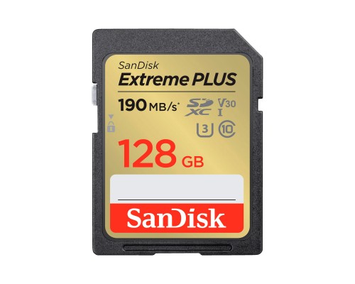Карта пам'яті SanDisk 128GB SDXC class 10 UHS-I U3 4K Extreme Plus (SDSDXWA-128G-GNCIN)
