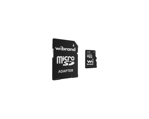Карта пам'яті Wibrand 4GB microSD class 4 (WICDC4/4GB-A)