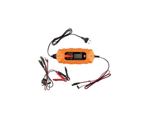 Зарядний пристрій для автомобільного акумулятора Neo Tools 4A/70Вт, 3-120Ah, для кислотних/AGM/GEL (11-891)