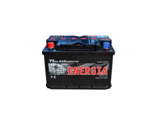 Акумулятор автомобільний ENERGIA 75Ah (+/-) (640EN) (22389)
