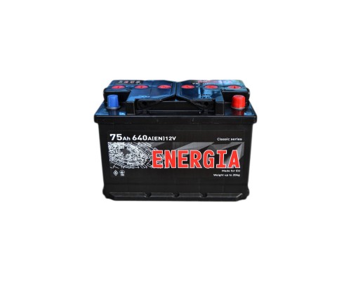 Акумулятор автомобільний ENERGIA 75Ah Ев (-/+) (640EN) (22388)