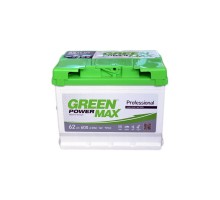 Акумулятор автомобільний GREEN POWER MAX 62Ah (+/-) (600EN) (22380)