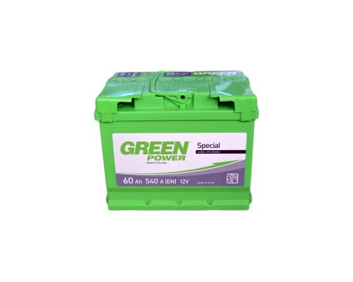 Акумулятор автомобільний GREEN POWER Standart 60Ah (+/-) (540EN) (22359)