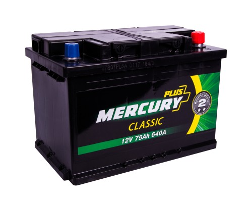 Акумулятор автомобільний MERCURY battery CLASSIC Plus 75Ah (P47296)