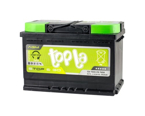 Акумулятор автомобільний Topla 70 Ah/12V AGM Euro (114 070)