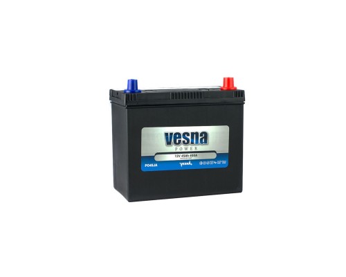 Акумулятор автомобільний Vesna 45 Ah/12V Japan Euro (415 645)