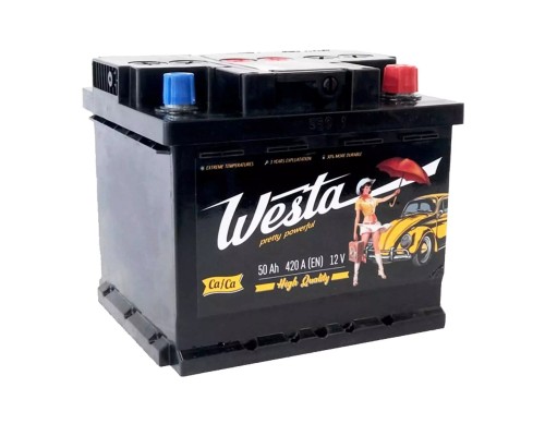 Акумулятор автомобільний Westa 6CT-50 А (0) Pretty Powerful
