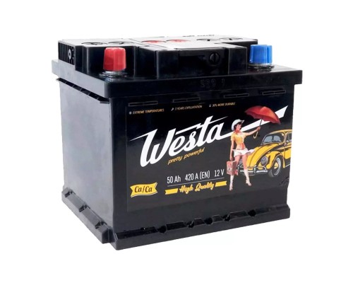 Акумулятор автомобільний Westa 6CT-50 А (1) Pretty Powerful