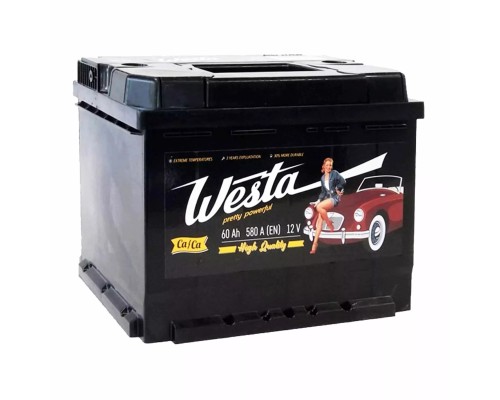 Акумулятор автомобільний Westa 6CT-60 А (1) Pretty Powerful