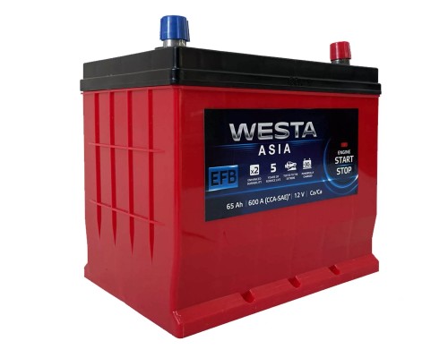 Акумулятор автомобільний Westa 6CT-65 АзЕ ASIA EFB (WAE650)