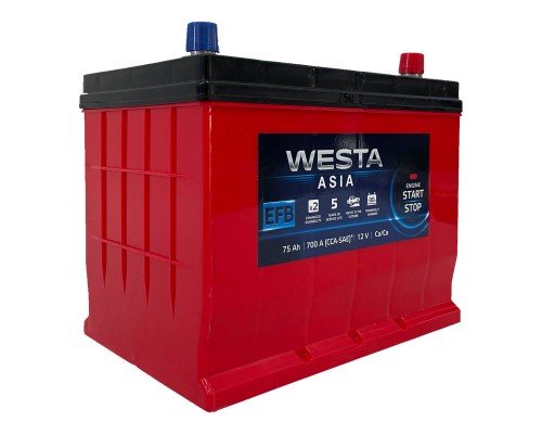 Акумулятор автомобільний Westa 6CT-75 АзЕ ASIA EFB (WAE750)
