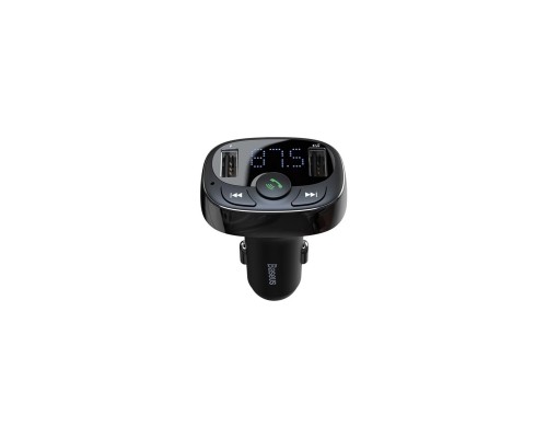 FM модулятор Baseus T Shaped S-09A 2 х USB Type-A, microSD Black (CCMT000001)
