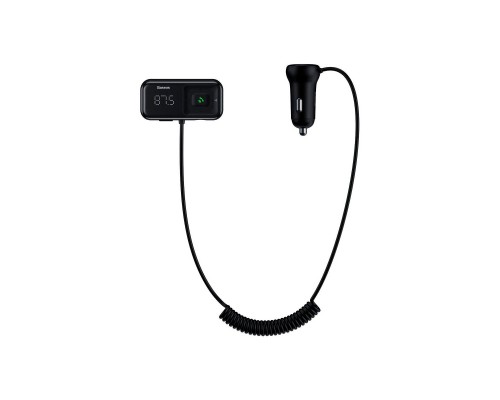 FM модулятор Baseus T Shaped S-16 2 х USB Type-A, microSD, AUX Black (CCMT000201)