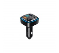 FM модулятор XO BCC08 автомобільний зарядний пристрій MP3/PD/2USB/3,1A Чорни (XO-BCC08)